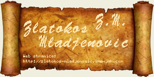 Zlatokos Mlađenović vizit kartica